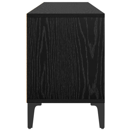 TV-skab Sort eg 150 x 30 x 45 cm Ingeniørt træ og jern