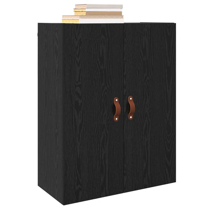 Vægskab Vægmonteret Sort eg 69,5 x 34 x 90 cm Konstrueret træ