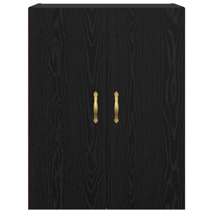 Vægskab Vægmonteret Sort eg 69,5 x 34 x 90 cm Konstrueret træ