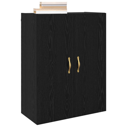 Vægskab Vægmonteret Sort eg 69,5 x 34 x 90 cm Konstrueret træ