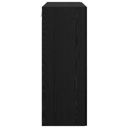 Vægskab Vægmonteret Sort eg 69,5 x 34 x 90 cm Konstrueret træ