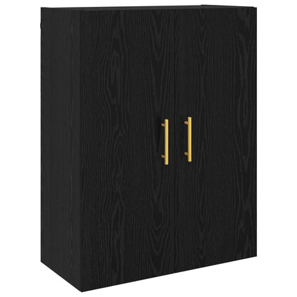 Vægskab Vægmonteret Sort eg 69,5 x 34 x 90 cm Konstrueret træ