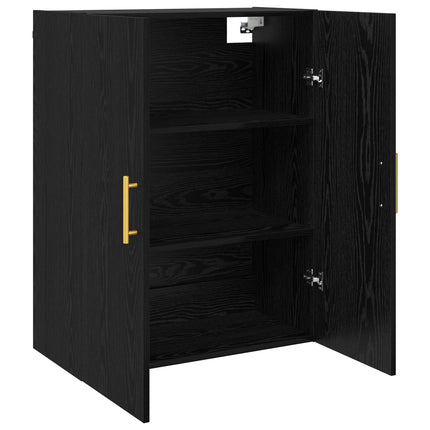 Vægskab Vægmonteret Sort eg 69,5 x 34 x 90 cm Konstrueret træ