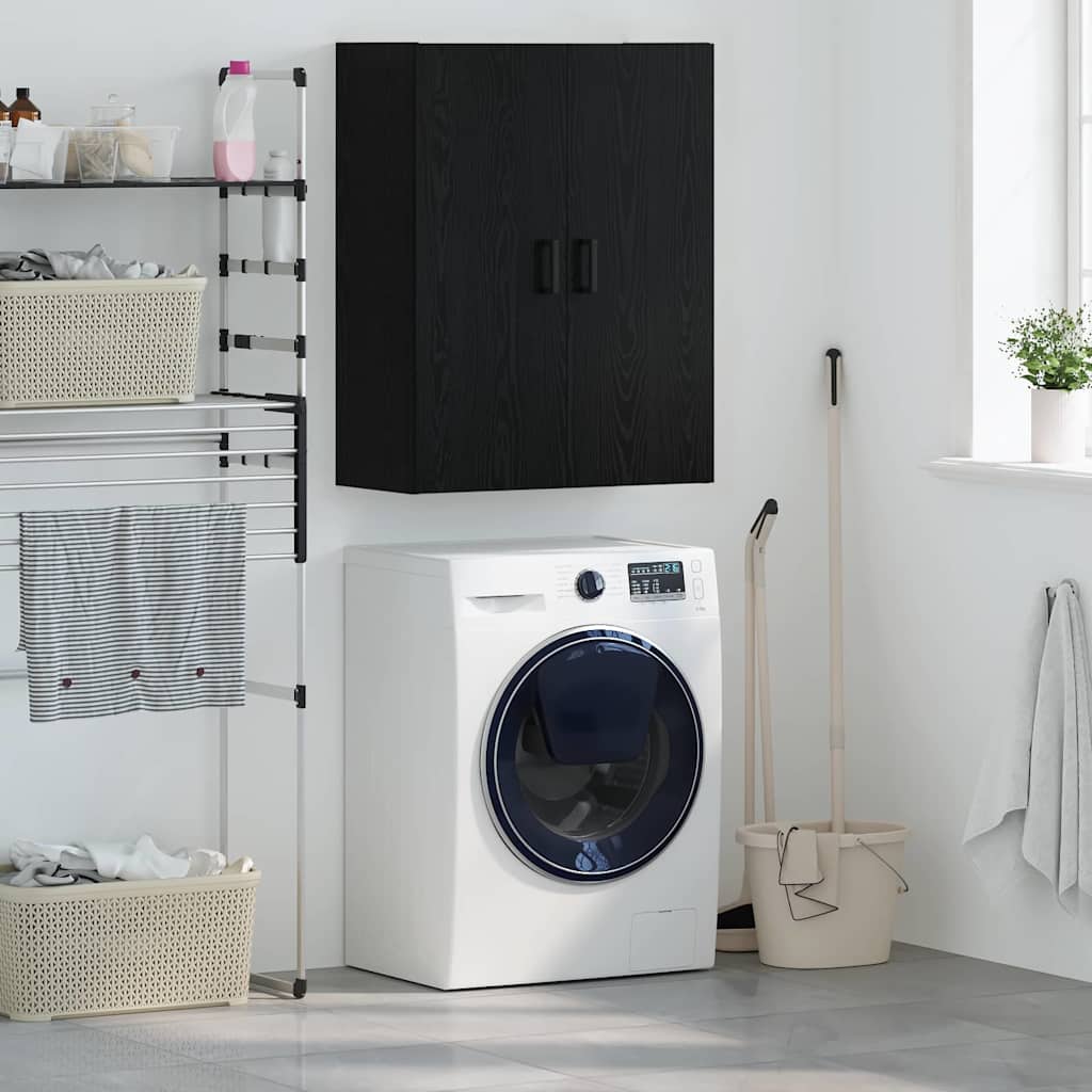 Vægskab Vægmonteret Sort eg 69,5 x 34 x 90 cm Konstrueret træ