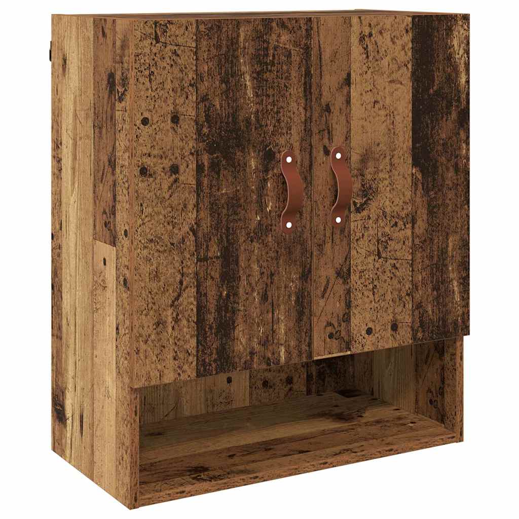 Vægskab Vægmonteret Gammelt træ 60 x 31 x 70 cm Konstrueret træ