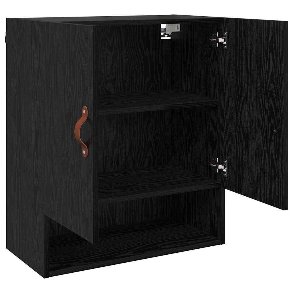 Vægskab Vægmonteret Sort eg 60 x 31 x 70 cm Konstrueret træ