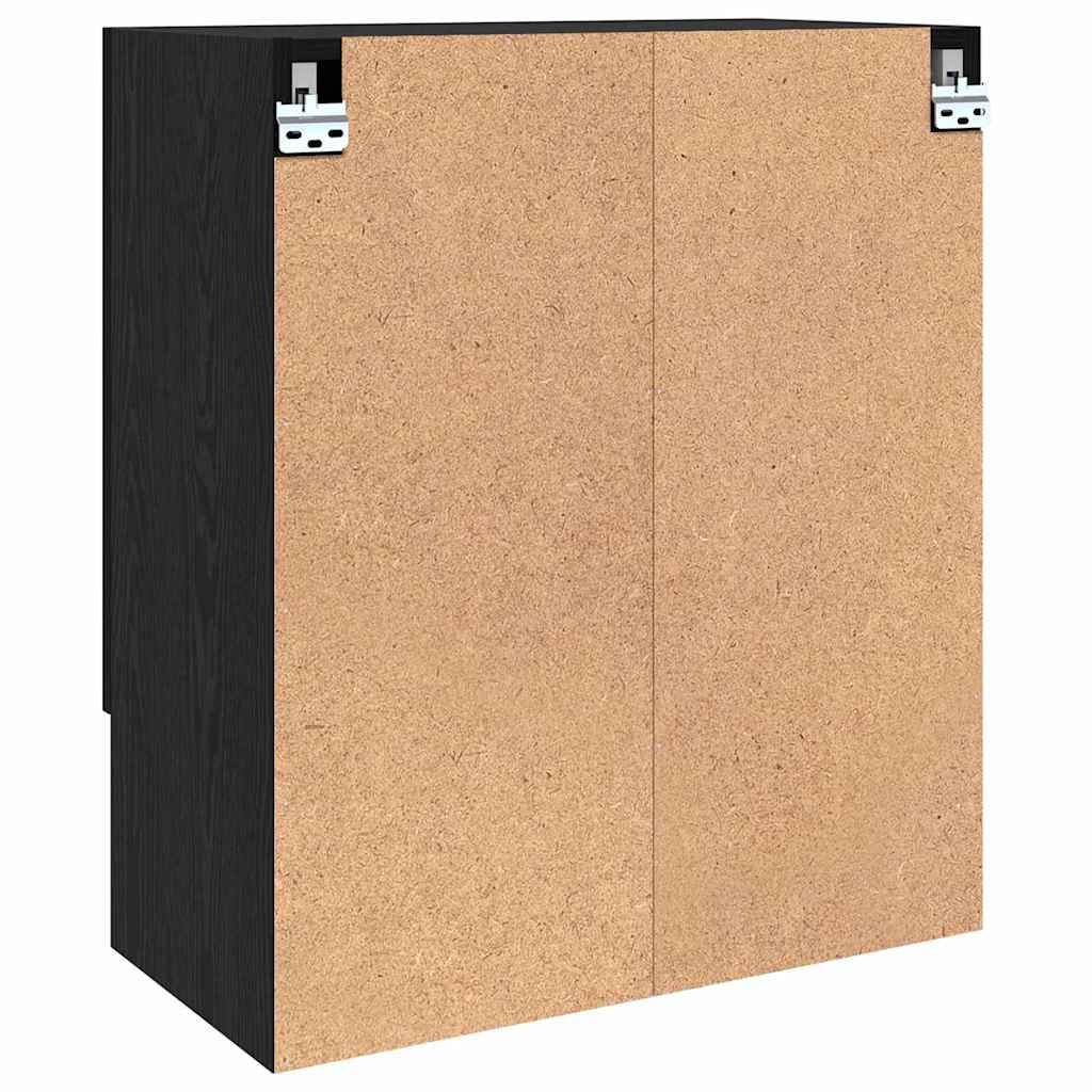 Vægskab Vægmonteret Sort eg 60 x 31 x 70 cm Konstrueret træ