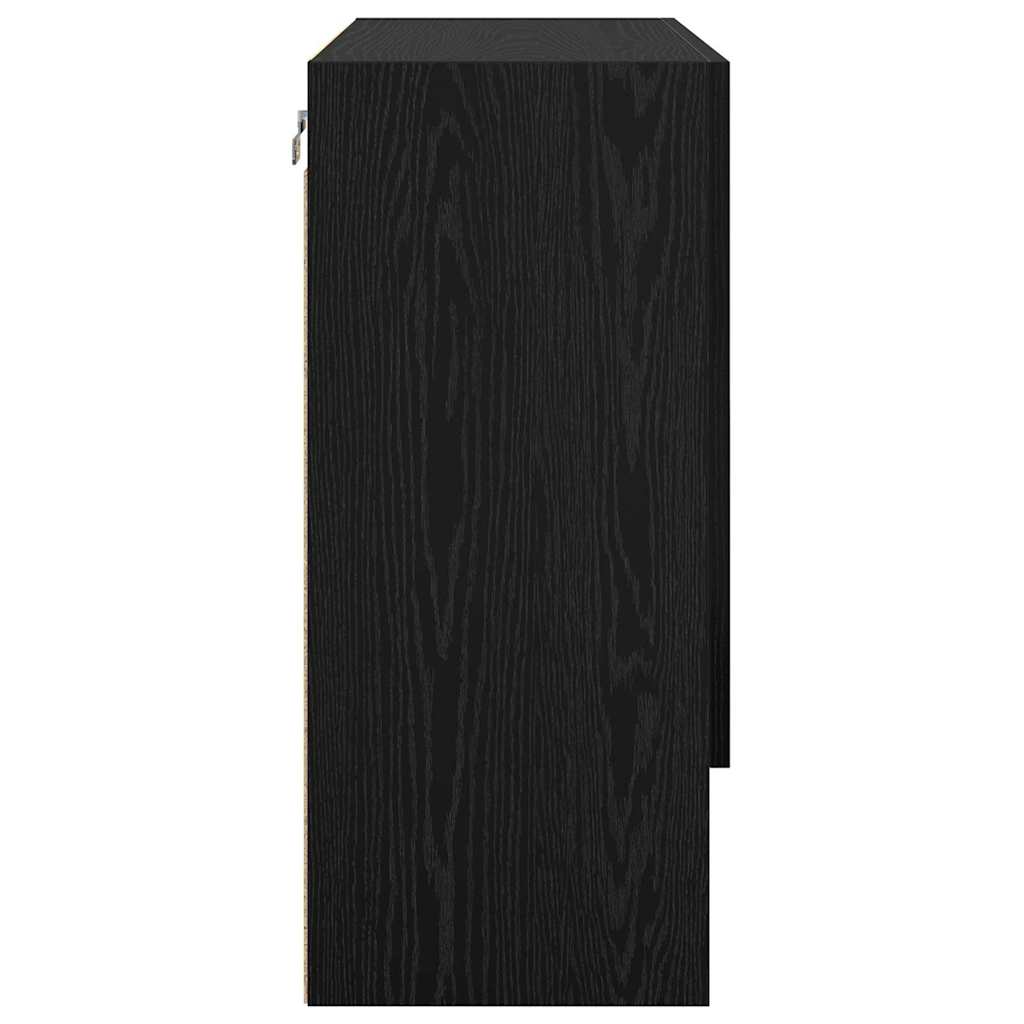 Vægskab Vægmonteret Sort eg 60 x 31 x 70 cm Konstrueret træ