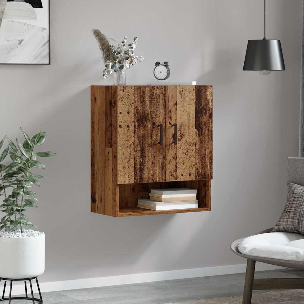 Vægmonteret skab Gammelt træ 60 x 31 x 70 cm Konstrueret træ