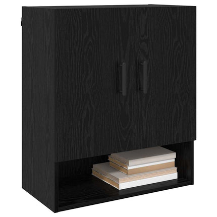 Vægmonteret skab 60 x 31 x 70 cm Konstrueret træ Sort eg