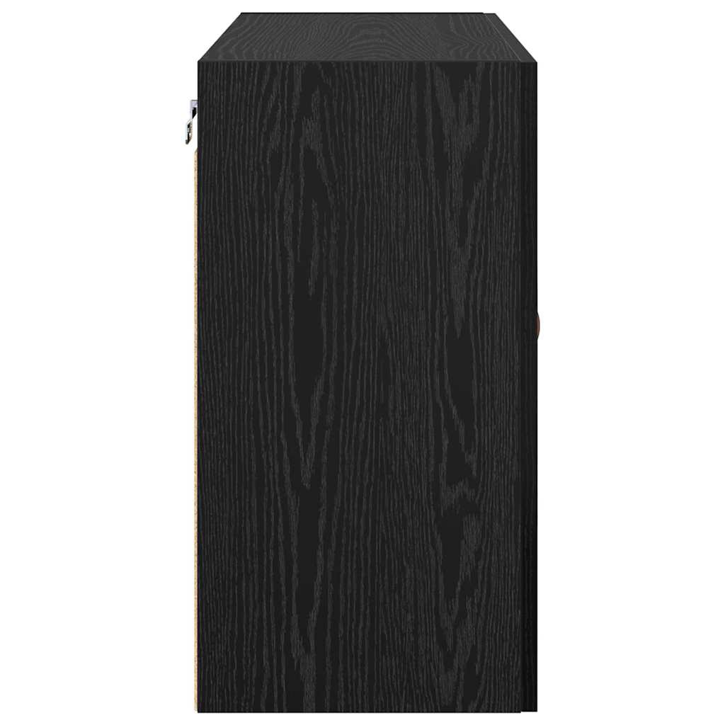 Vægskab Vægmonteret Sort eg 60 x 31 x 60 cm Konstrueret træ