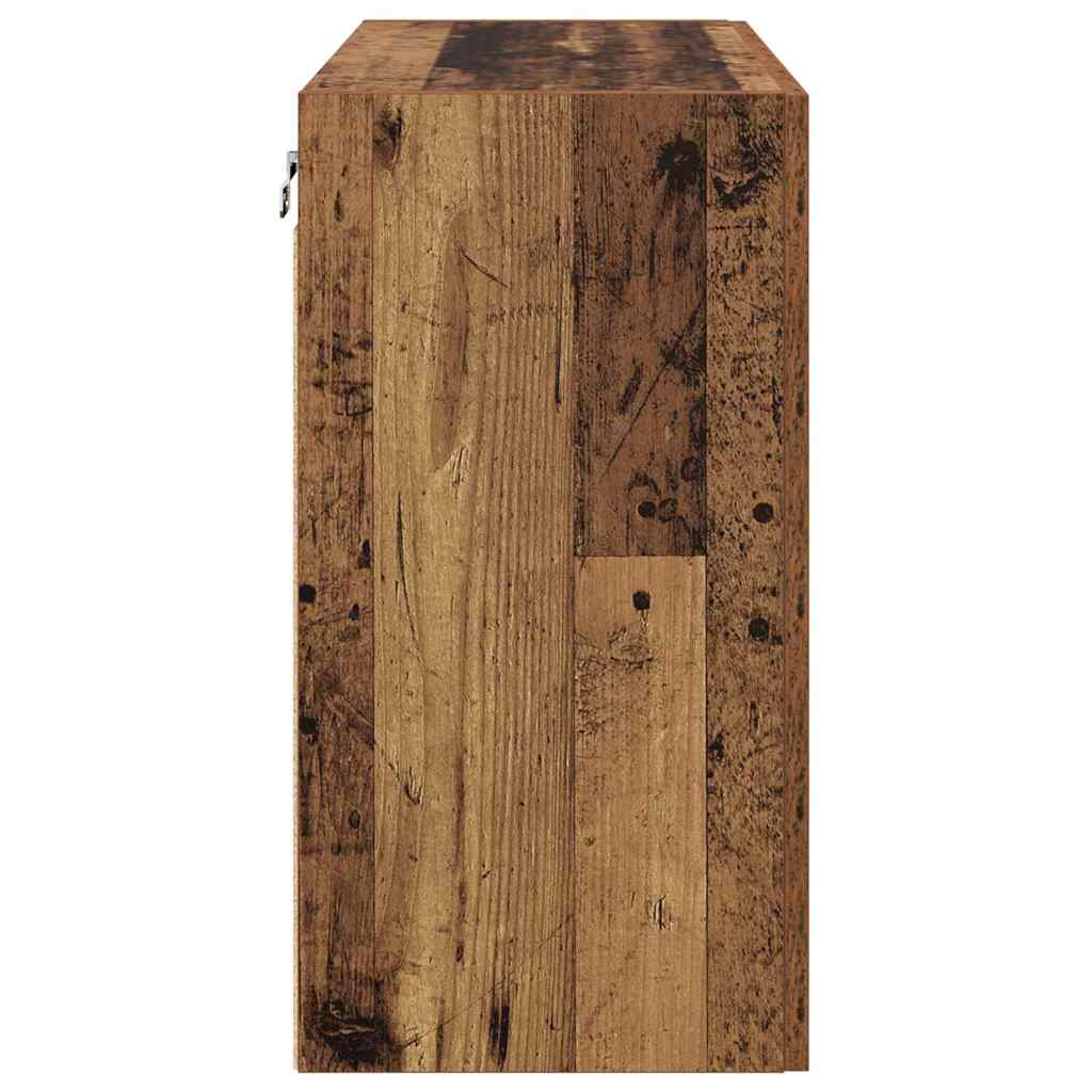 Vægmonteret skab Gammelt træ 60 x 31 x 60 cm Konstrueret træ