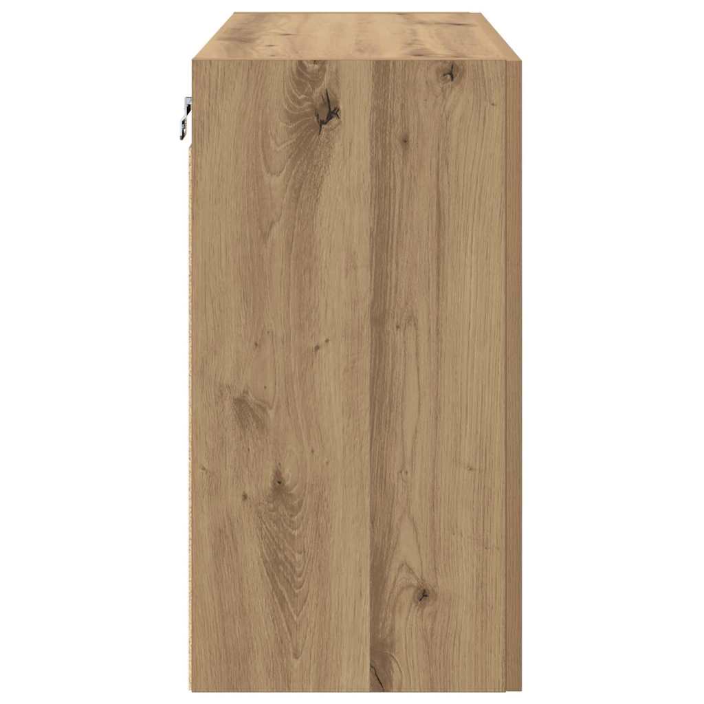 Vægmonteret skab Artisan Egetræ 60 x 31 x 60 cm Konstrueret træ