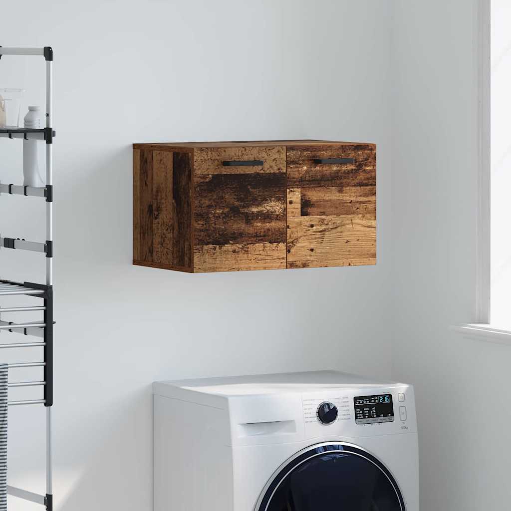 Vægmonteret skab Gammelt træ 60 x 36,5 x 35 cm Konstrueret træ