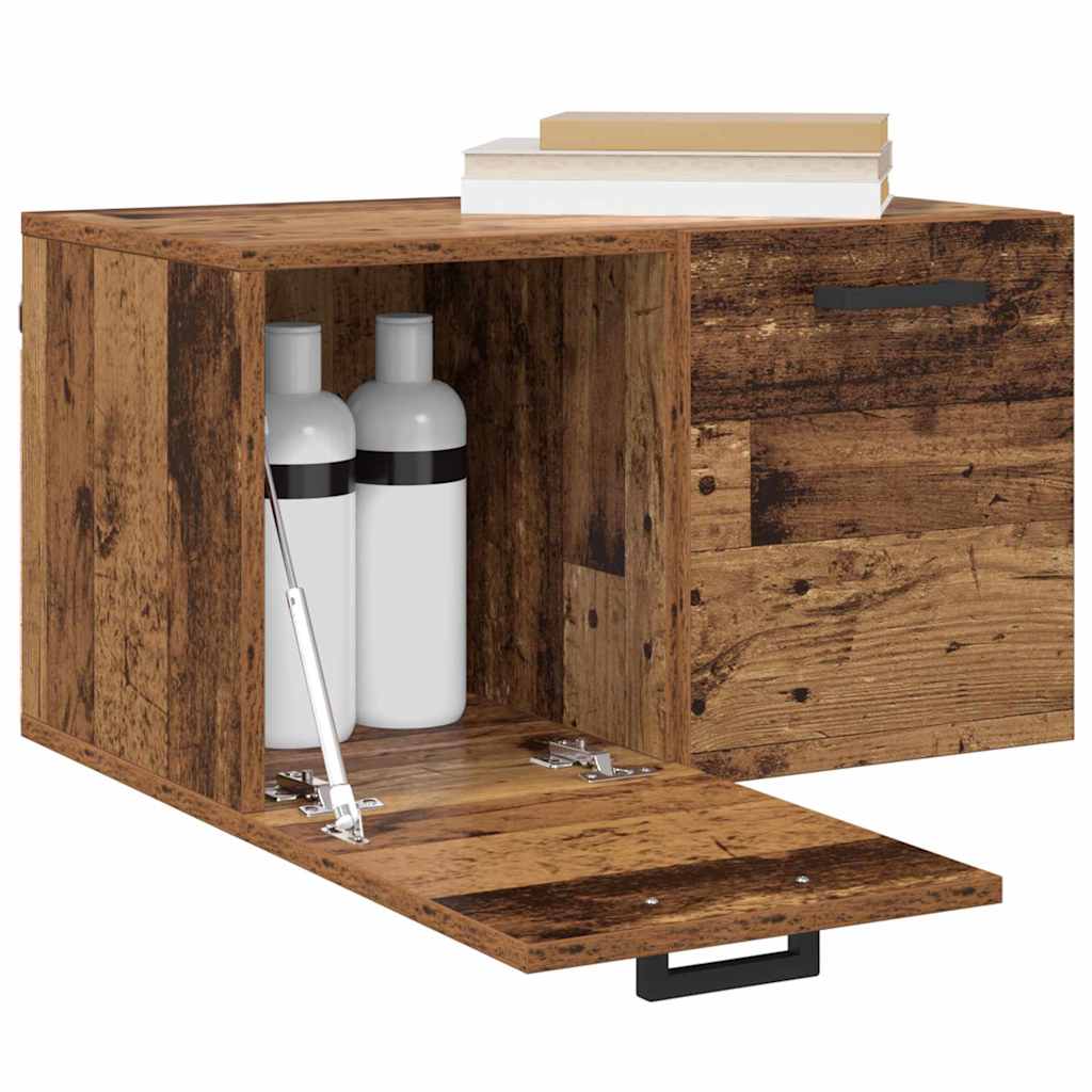 Vægmonteret skab Gammelt træ 60 x 36,5 x 35 cm Konstrueret træ