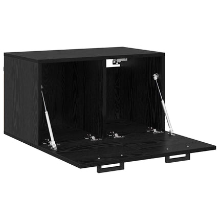 Vægmonteret skab 60 x 36,5 x 35 cm Konstrueret træ Sort eg