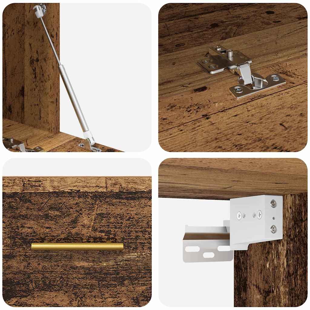 Vægskab Gammelt træ 80 x 36.5 x 35 cm Konstrueret træ