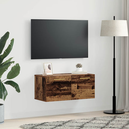 Vægskab 80 x 36.5 x 35 cm Konstrueret træ Gammelt træ
