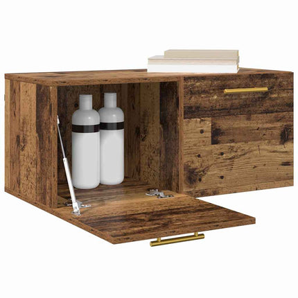 Vægskab 80 x 36.5 x 35 cm Konstrueret træ Gammelt træ