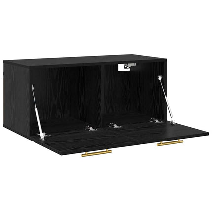 Vægskab 80 x 36.5 x 35 cm Konstrueret træ Sort eg