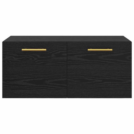 Vægskab 80 x 36.5 x 35 cm Konstrueret træ Sort eg