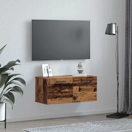 Vægskab 80 x 36.5 x 35 cm Konstrueret træ Gammelt træ