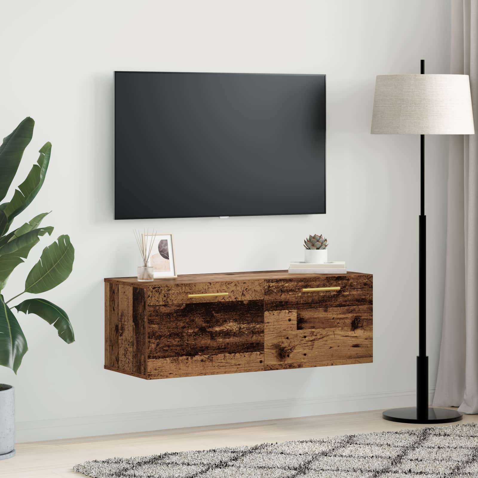 Vægskab Gammelt træ 100 x 36.5 x 35 cm Konstrueret træ