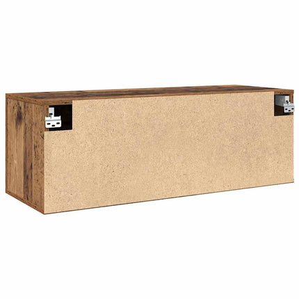 Vægmonteret skab 100 x 36,5 x 35 cm Konstrueret træ Gammelt træ