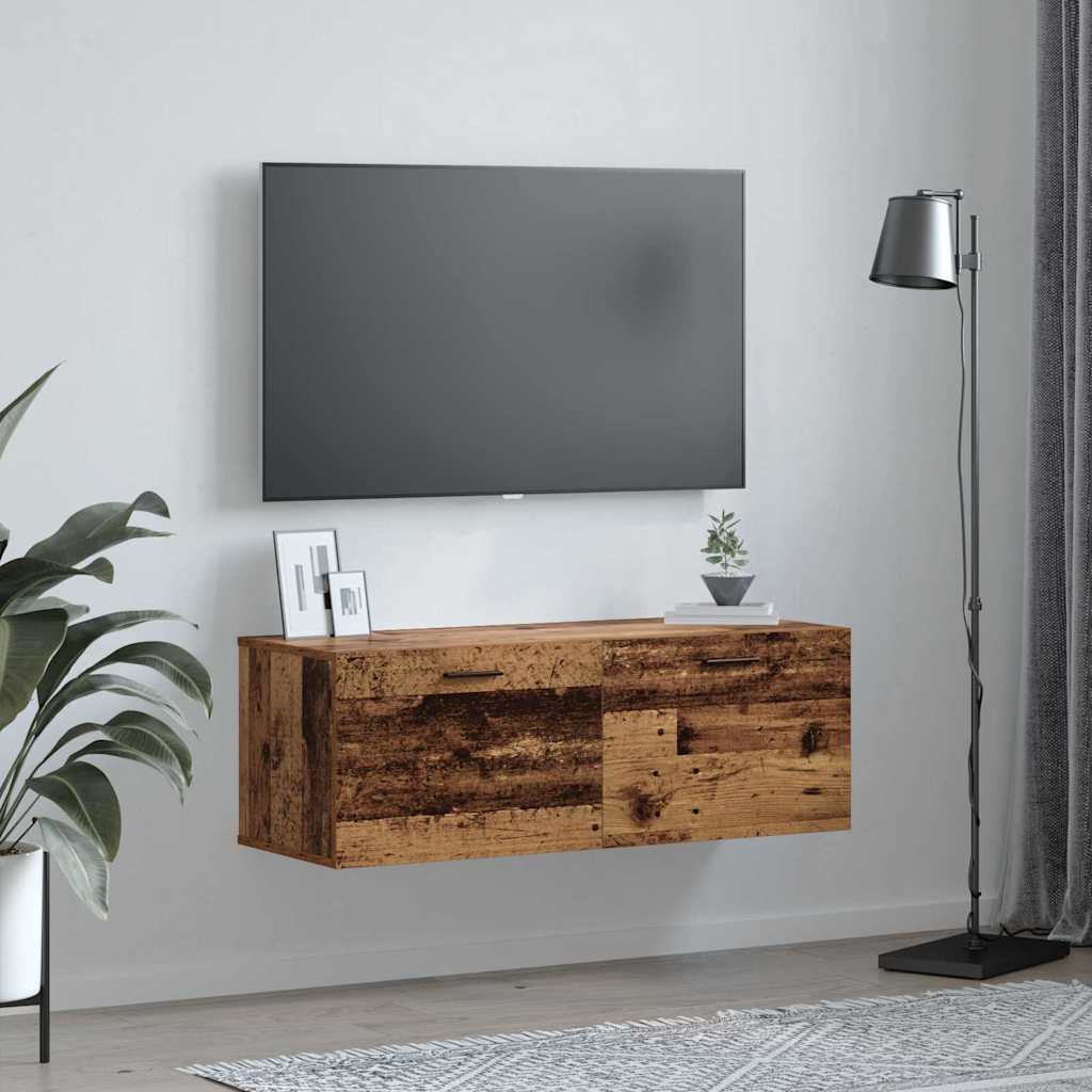 Vægmonteret skab Gammelt træ 100 x 36,5 x 35 cm Konstrueret træ