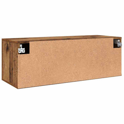 Vægmonteret skab 100 x 36,5 x 35 cm Konstrueret træ Gammelt træ