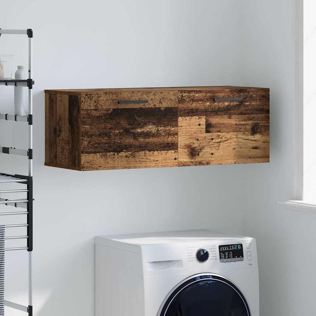 Vægskab 100 x 36.5 x 35 cm Konstrueret træ Gammelt træ