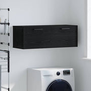 Vægskab Vægmonteret Sort eg 100 x 36.5 x 35 cm Konstrueret træ