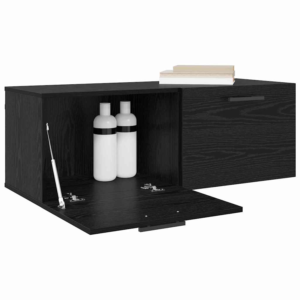 Vægskab Vægmonteret Sort eg 100 x 36.5 x 35 cm Konstrueret træ