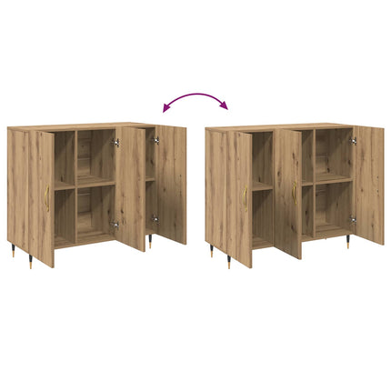 Sideboard Artisan Egetræ 90 x 34 x 80 cm Konstrueret træ