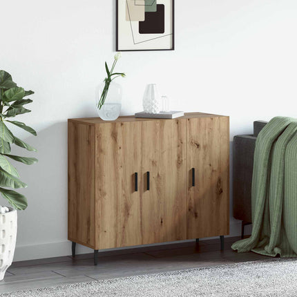 Sideboard Artisan Egetræ 90 x 34 x 80 cm Konstrueret træ
