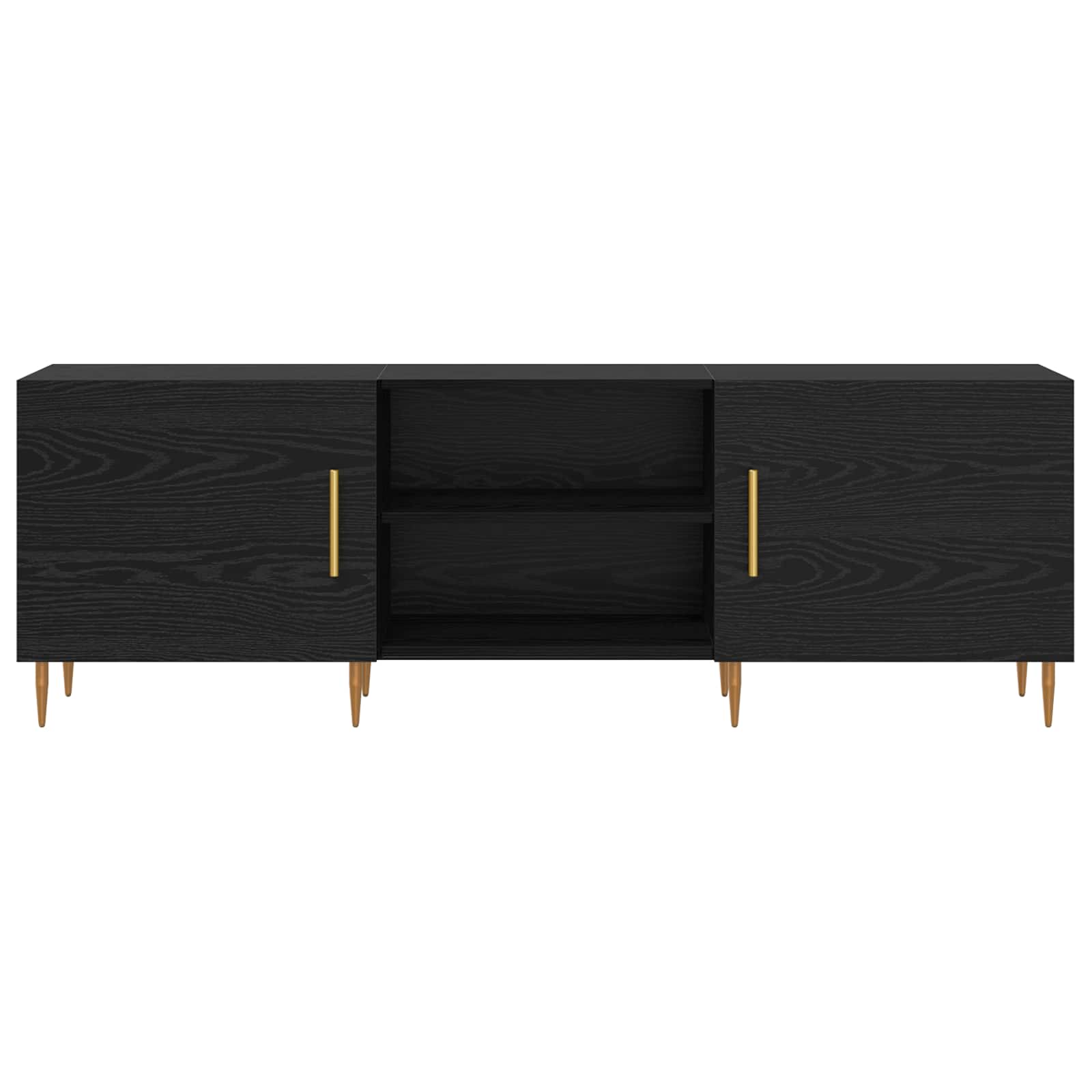 TV-skab Sort eg 150 x 30 x 50 cm Konstrueret træ
