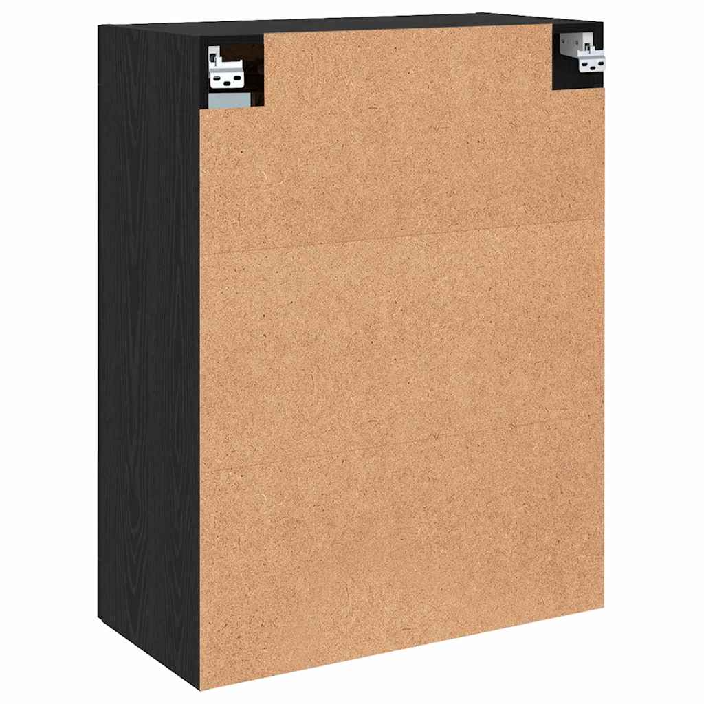 Vægskab Vægmonteret Sort eg 69.5 x 34 x 90 cm Konstrueret træ