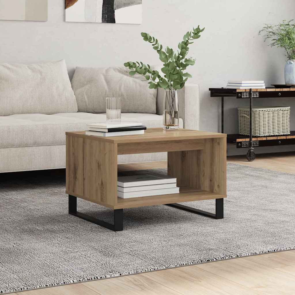 Sofabord artisan eg 60 x 50 x 40 cm Konstrueret træ