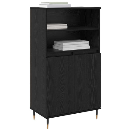Highboard Sort 60 x 36 x 110 cm Konstrueret træ