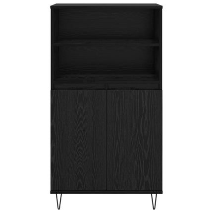 Highboard Sort 60 x 36 x 110 cm Konstrueret træ