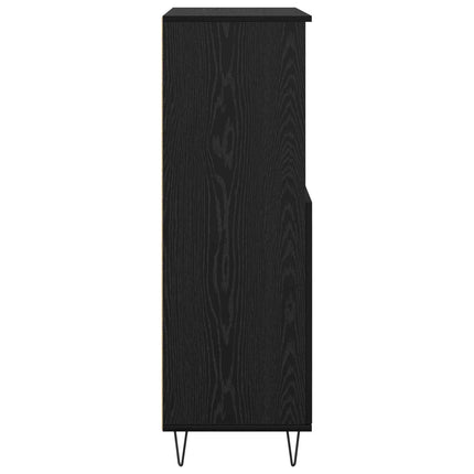 Highboard Sort 60 x 36 x 110 cm Konstrueret træ