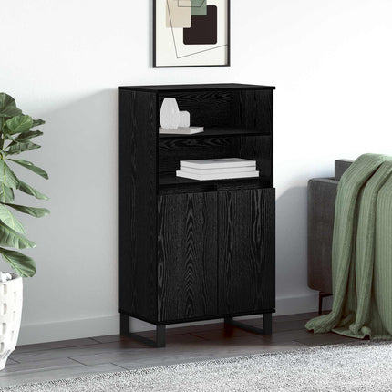 Highboard Sort 60 x 36 x 110 cm Konstrueret træ