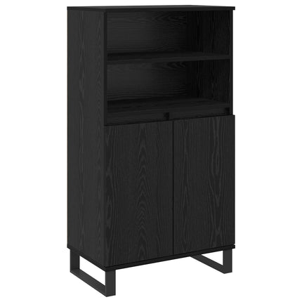 Highboard Sort 60 x 36 x 110 cm Konstrueret træ