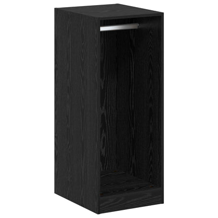 Garderobeskab med hylde med opbevaring Sort eg 41 x 48 x 102 cm