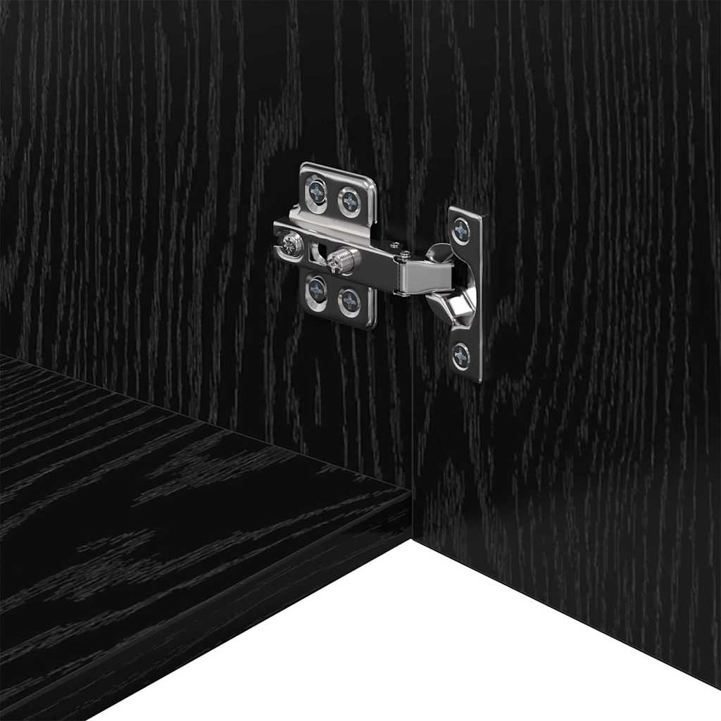 Vægskab Vægmonteret Sort eg 50 x 42,5 x 40 cm Konstrueret træ