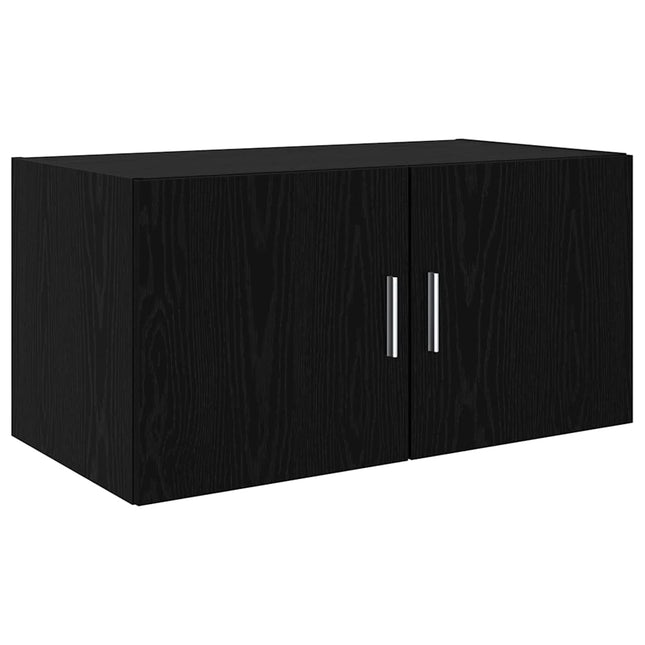 Vægskab Sort eg 80 x 42.5 x 40 cm Konstrueret træ