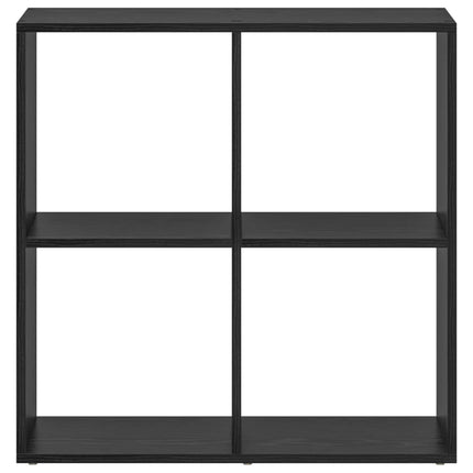 Bogskab 4 niveauer 69,5 x 29 x 69,5 cm Konstrueret træ Sort eg