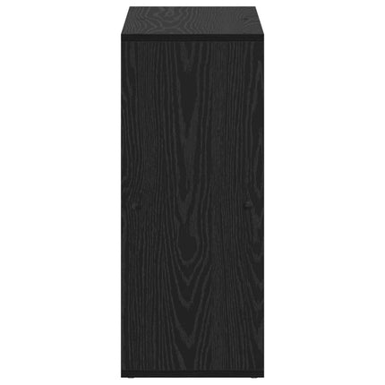 Bogskab 4 niveauer 69,5 x 29 x 69,5 cm Konstrueret træ Sort eg