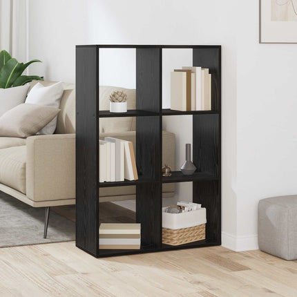 Bogskab Sort eg 69,5 x 29 x 103,5 cm Konstrueret træ