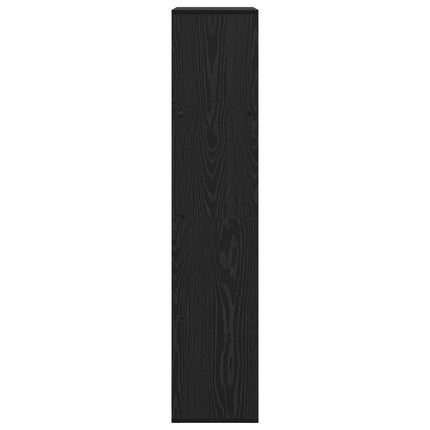 Bogskab 8 niveauer 69,5 x 29 x 137,5 cm Konstrueret træ Sort eg